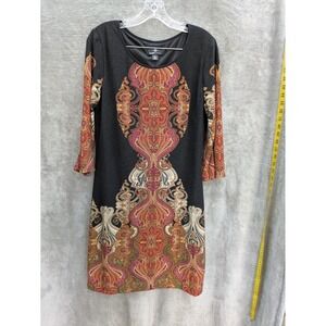 Bohemian Sweater Dress Womens 12 Long Sleeve‎